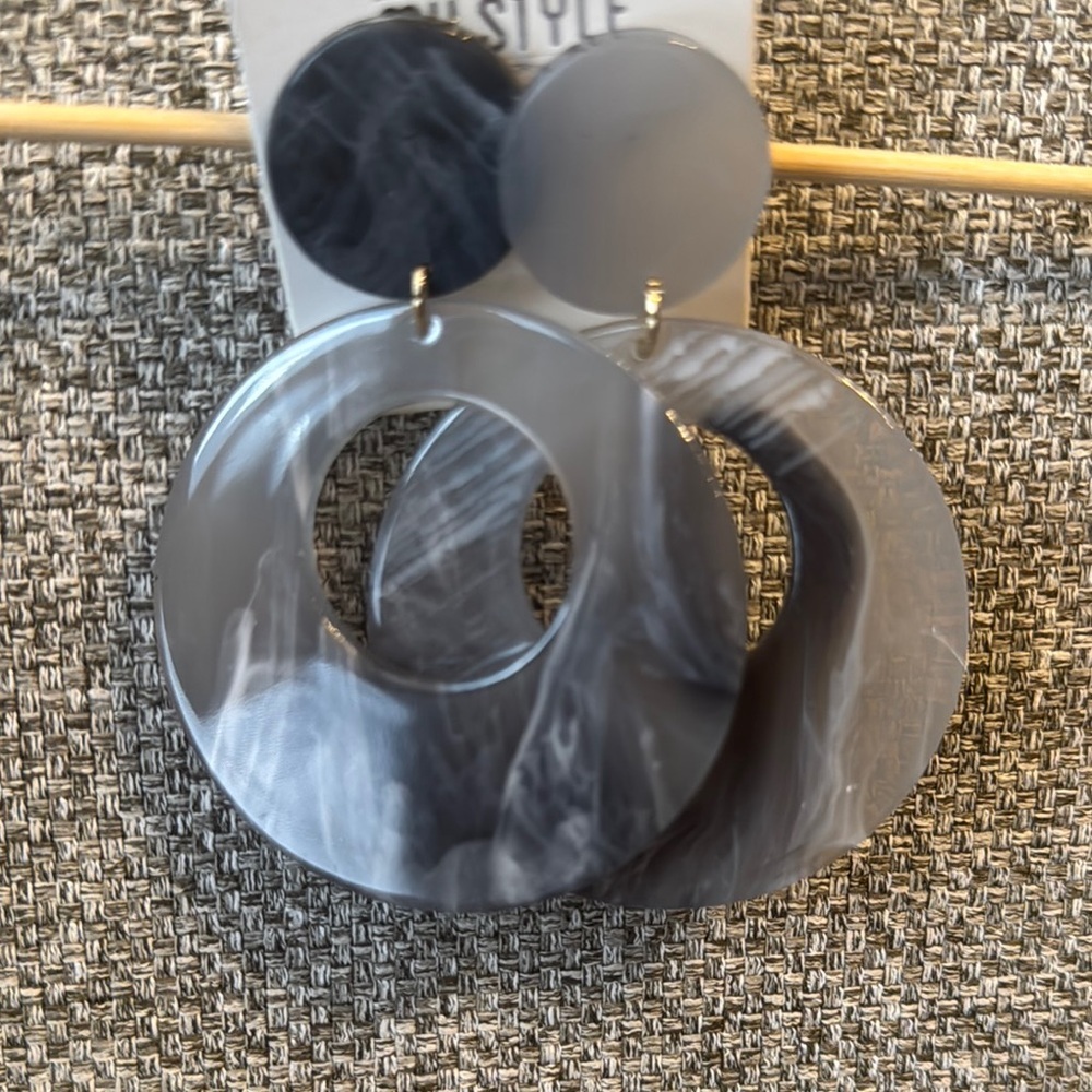 Gray Marble Statement Earrings-pierced
(New) - Picture 2 of 5